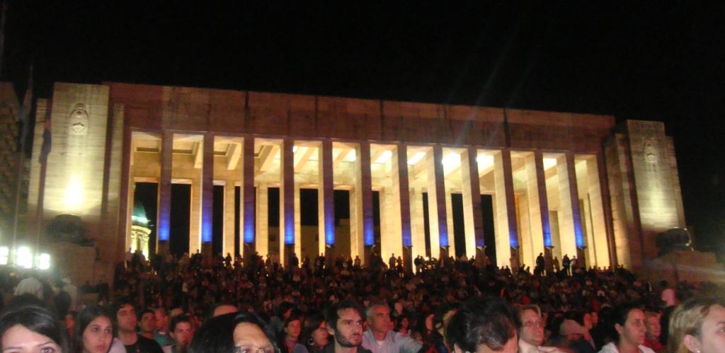 Evening Events at the Flag Monument in Rosario, Argentina